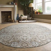 Radici Livigno Abstract 5X5 Indoor Round Area Rug