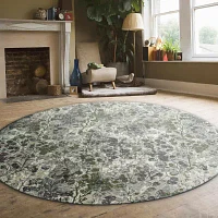 Radici Livigno Floral Indoor Round Area Rug