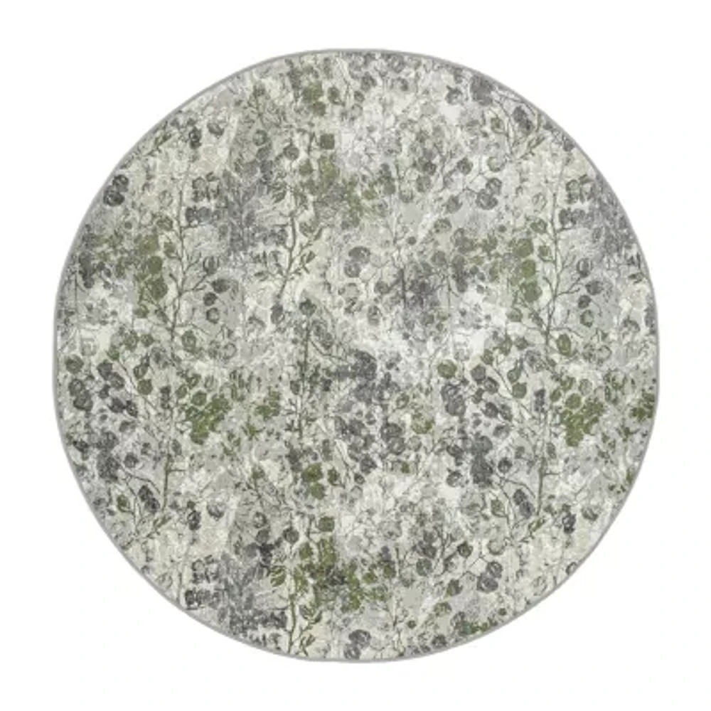 Radici Livigno Floral Indoor Round Area Rug
