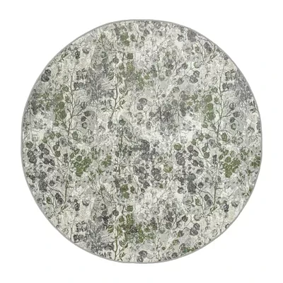 Radici Livigno Floral Indoor Round Area Rug