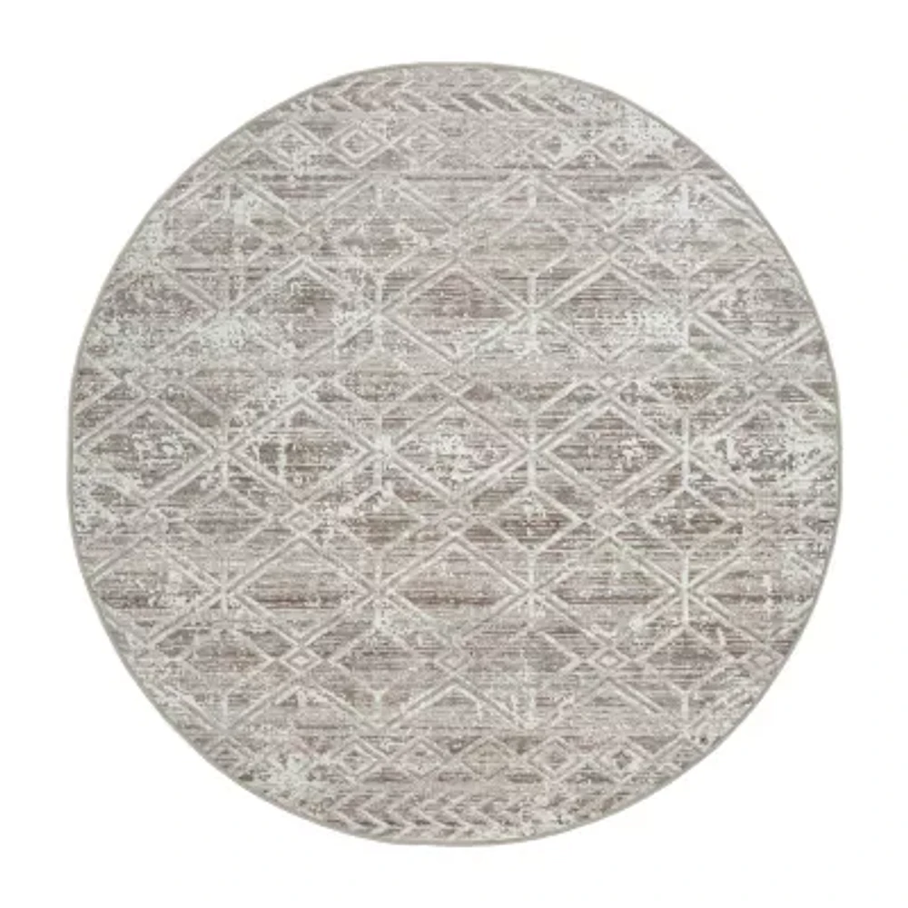 Radici Livigno Geometric 5'X5' Indoor Round Area Rug