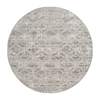 Radici Livigno Geometric 5'X5' Indoor Round Area Rug