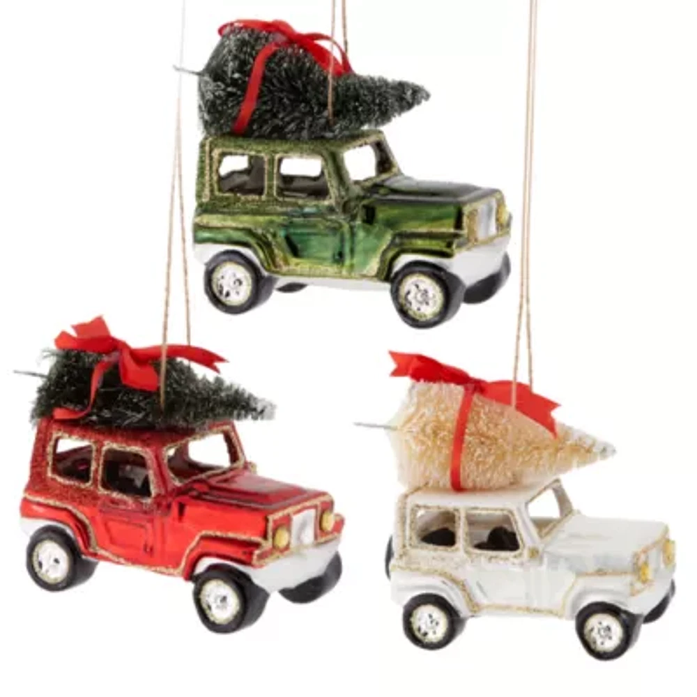 North Pole Trading Co. Holiday Vehicles Set 3-pc. Christmas Ornament