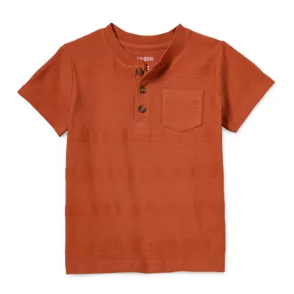 Okie Dokie Toddler & Little Boys Henley Neck Short Sleeve T-Shirt