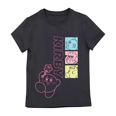 Little & Big Girls Kirby Round Neck Short Sleeve Graphic T-Shirt