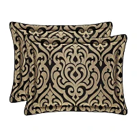 Queen Street Blythe Black & Gold 4-pc. Midweight Embellished Comforter Set