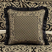 Queen Street Blythe Black & Gold Square Throw Pillow