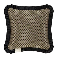 Queen Street Blythe Black & Gold Square Throw Pillow