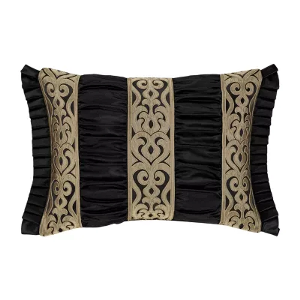 Queen Street Blythe Black & Gold Rectangular Throw Pillow