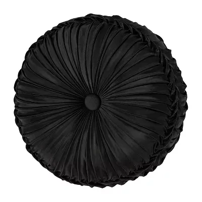 Queen Street Blythe Black & Gold Round Throw Pillow