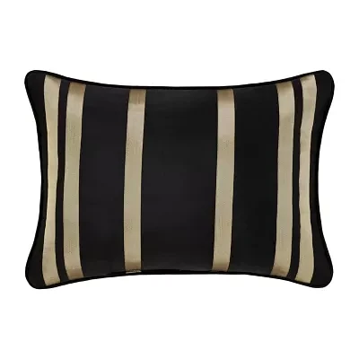 Queen Street Charleston Black Rectangular Throw Pillow