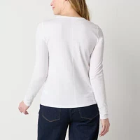 a.n.a Womens Tall Crew Neck Long Sleeve T-Shirt