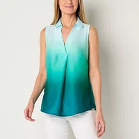 Liz Claiborne Womens Sleeveless Blouse