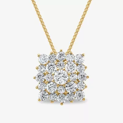 Womens / CT. T.W. Lab Grown White Diamond 10K Gold Inch Pendant Necklace