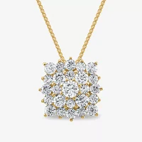 Womens / CT. T.W. Lab Grown White Diamond 10K Gold Inch Pendant Necklace