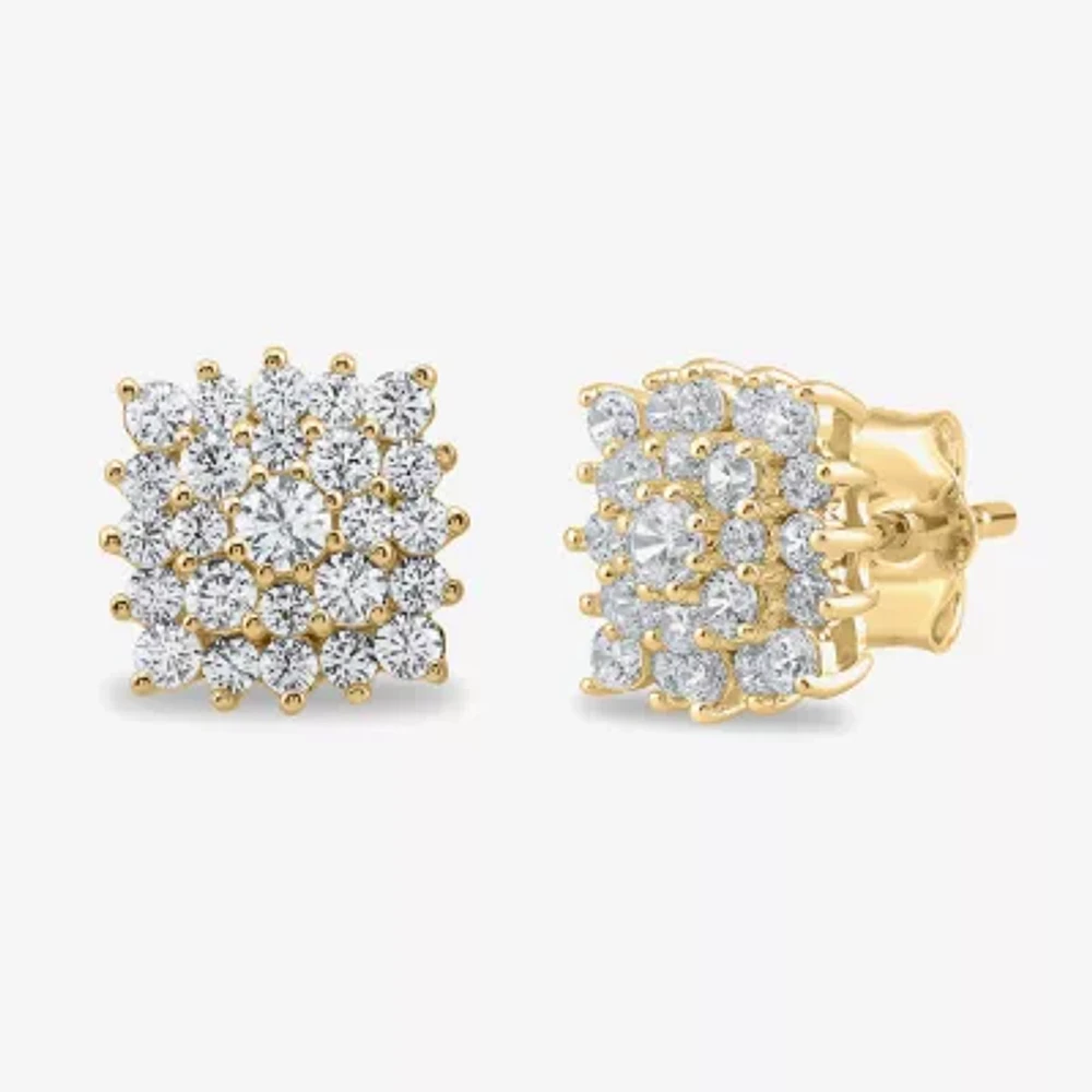 3/4 CT. T.W. Lab Grown White Diamond 10K Gold 9.3mm Stud Earrings