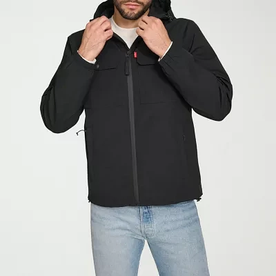 Levi's Mens Water Resistant Wind Hooded Midweight Raincoat