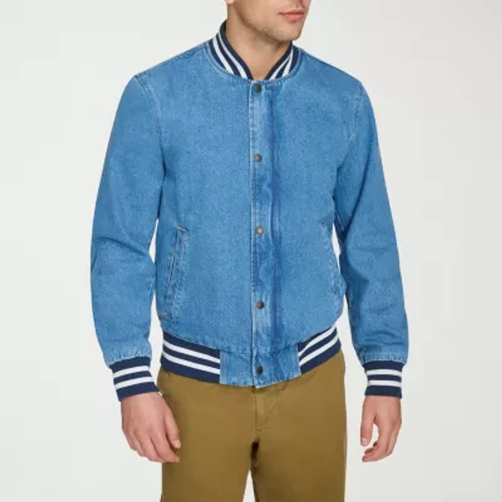 Levi's Mens Denim Wind Resistant Interior Pockets Midweight Bomber Jacket