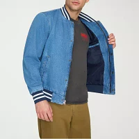 Levi's Mens Denim Wind Resistant Interior Pockets Midweight Bomber Jacket