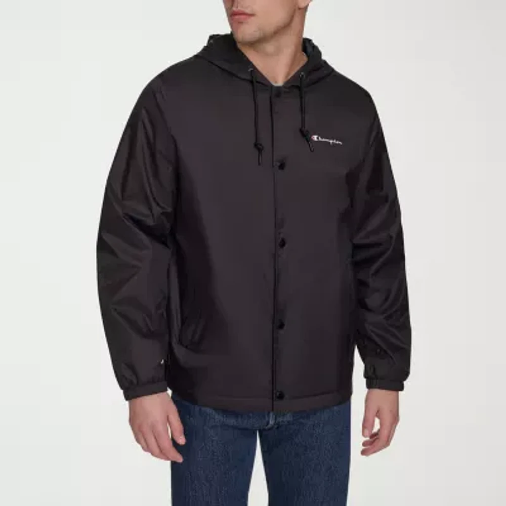 Champion Mens Water Resistant Wind Hooded Midweight Raincoat