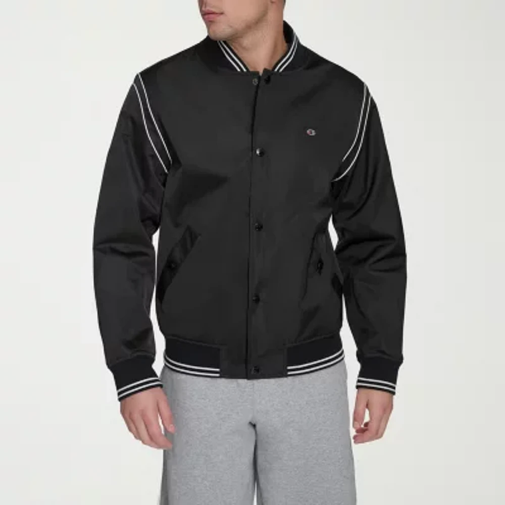 Champion Mens Wind Resistant Interior Pockets Midweight Bomber Jacket