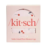 Kitsch Satin-Lined Flexi Shower Cap- Cherry Print