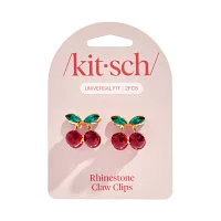 Kitsch 2-pc. Mini Rhinestone Cherry Claw Clip Value Set
