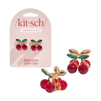 Kitsch 2-pc. Mini Rhinestone Cherry Claw Clip Value Set