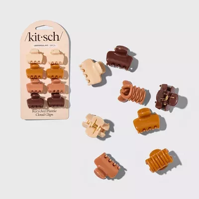 Kitsch 8-pc. Recycled Plastic Mini Cloud Clip- Sedona Value Set