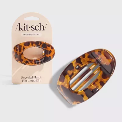 Kitsch Recycled Plastic Medium Flat Cloud Clip- Tort