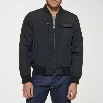 Levi's Mens Water Resistant Wind Interior Pockets Midweight Bomber Jacket