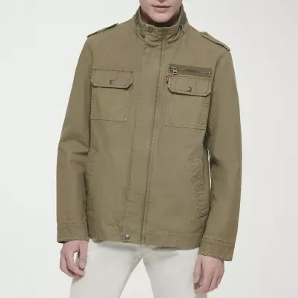 Levi's Mens Wind Resistant Interior Pockets Midweight Utility Jacket