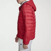 Champion Mens Water Resistant Wind Hooded Midweight Puffer Jacket