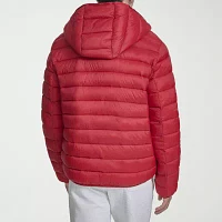 Champion Mens Water Resistant Wind Hooded Midweight Puffer Jacket