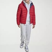 Champion Mens Water Resistant Wind Hooded Midweight Puffer Jacket