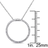 Womens / CT. T.W. Natural White Diamond 10K Gold Circle Pendant Necklace