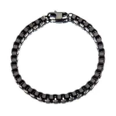 Stainless Steel 8 1/2 Inch Box Chain Bracelet