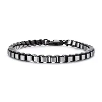 Stainless Steel 8 1/2 Inch Box Chain Bracelet