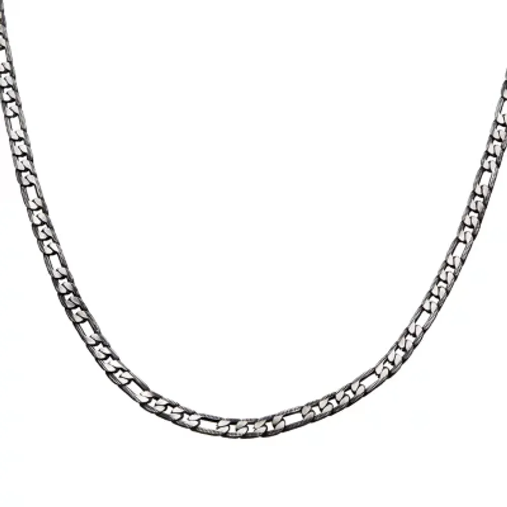 Stainless Steel 22 Inch Figaro Chain Necklace