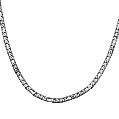 Stainless Steel 22 Inch Figaro Chain Necklace