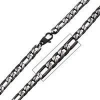 Stainless Steel 22 Inch Figaro Chain Necklace