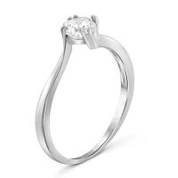 Womens 1 1/ CT. T.W. White Cubic Zirconia Sterling Silver Promise Ring