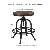 Signature Design by Ashley® Valebeck Counter Height Bar Stool-Set of 2