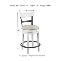 Signature Design by Ashley® Valebeck Counter Height Swivel Bar Stool