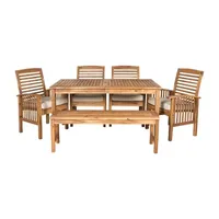Willard Collection 6-pc. Weather Resistant Rectangular Dining Set