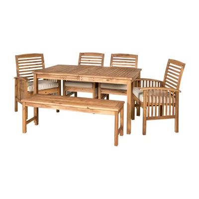 Willard Collection 6-pc. Weather Resistant Rectangular Dining Set