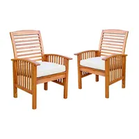 Willard Collection Patio Dining Chair-Set of 2