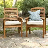 Willard Collection Patio Dining Chair-Set of 2