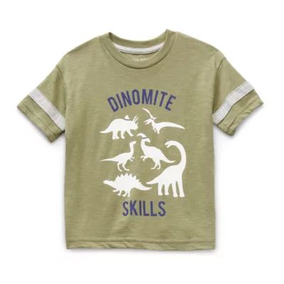 Okie Dokie Toddler Boys Crew Neck Short Sleeve Graphic T-Shirt