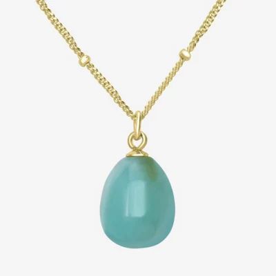 Sparkle Allure 14K Gold Over Brass 18 Inch Pendant Necklace